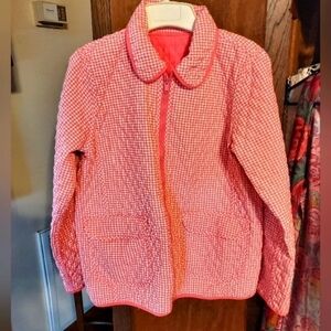 Blassport Reversible jacket Small   peach one side other gingham